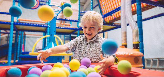 Child in soft play